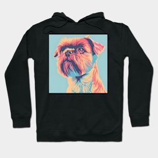 70s Brussels Griffon Vibes: Pastel Pup Parade Hoodie